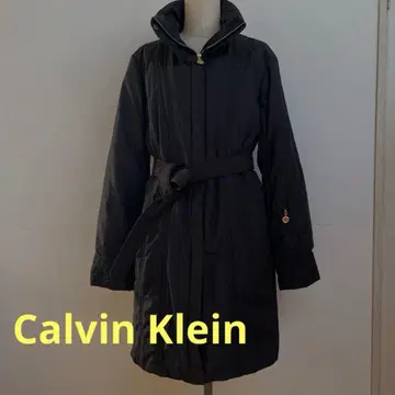 하자품 캘빈클라인 충전솜 롱 코트 워터프루프 블랙