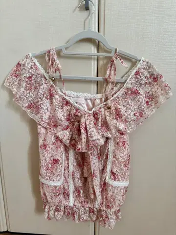 레어 LIZLISA 파워풀 꽃무늬 블라우스