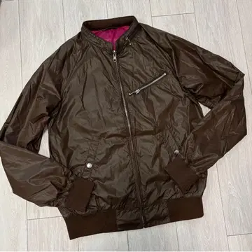 beams 빔즈 나일론 자켓 점퍼 M 브라운 핑크 블루종