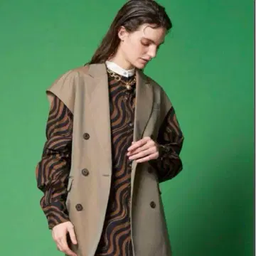 클리닝 완료 MAISON SPECIAL 슬리브리스 더블 자켓