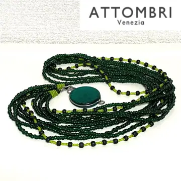 ATTOMBRI 앤티크 비즈 목걸이 그린 베네치아