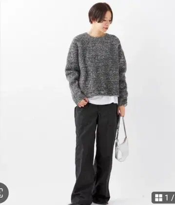 [ 새상품급 ] 멜란지 크루넥 니트 스웨터