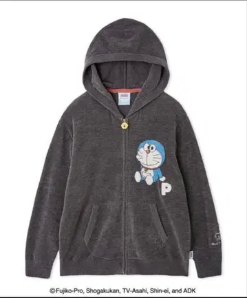 젤라또피케 도라에몽 자카드 후드티 차콜 그레이 남성용 M