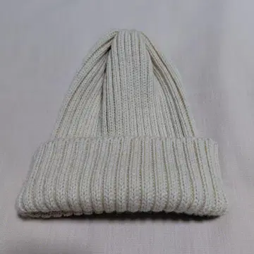 브리티시 울 리브 니트 모자 심플