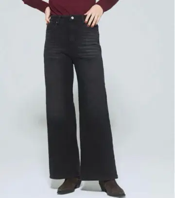 [ L 사이즈 ] coca 속기모 와이드 데님 블랙