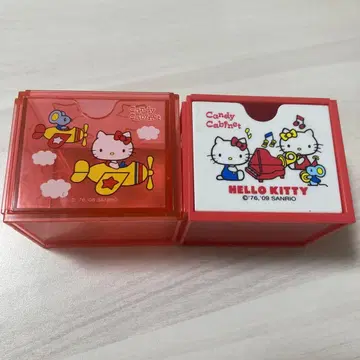 새상품급 헬로키티 소품함 미니 서랍 레트로 패턴