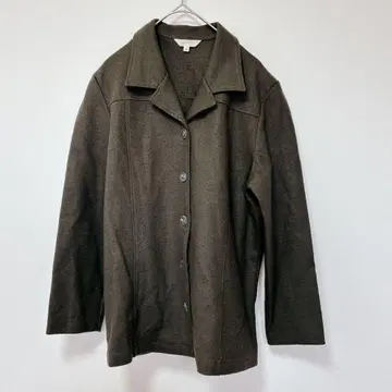 쓰리 [ 11 ] 자켓/모 100% 스트라이프 패턴 버튼 심플 가을/겨울