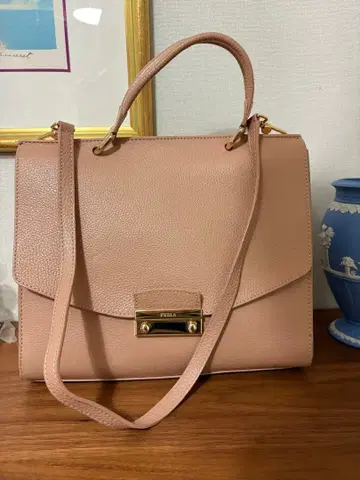 FURLA 핑크 가죽 숄더백