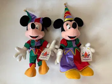 도쿄 디즈니랜드 15주년 봉제 인형 미키 미니 2개 세트