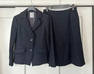 DAMA 다크 네이비 트위드 수트 셋업