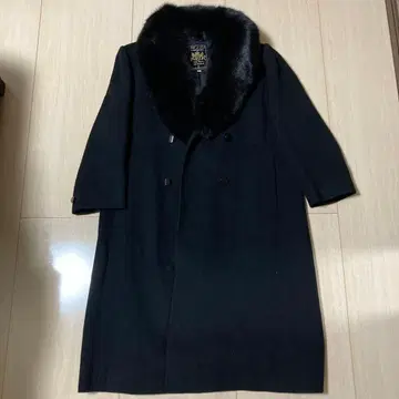 블랙 캐시미어 롱 코트