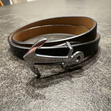 PAUL HEWITT 블랙 가죽 벨트