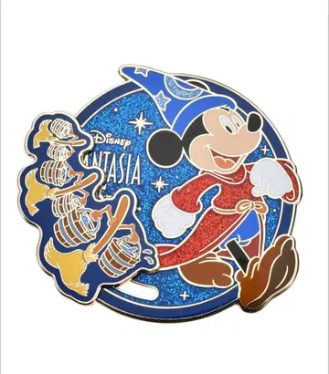 미키 & 호우키 핀 배지 무브 Disney FANTASIA 85TH