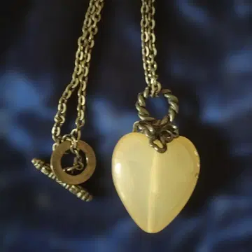 롱 목걸이 하트 펜던트