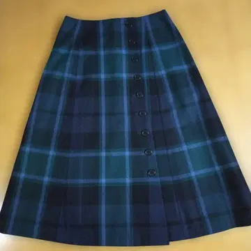 Yorkland 타탄 체크 롱 스커트