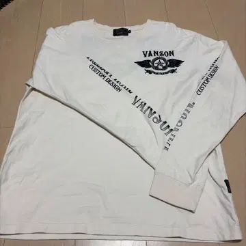 VANSON 화이트 긴팔 티셔츠 XL