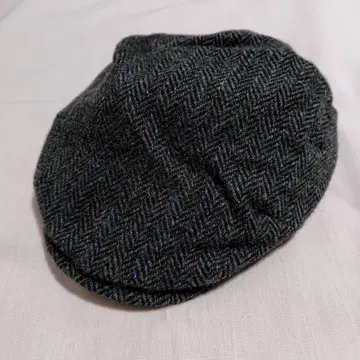 해리스 트위드 울 헤링본 헌팅캡