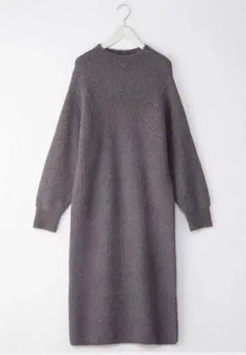 PLST 플라스테 청키 롱 니트 원피스 울 그레이 M