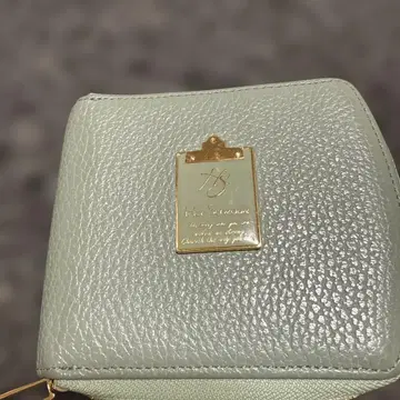 하스케줄 민트 그린 접이식 지갑 가죽