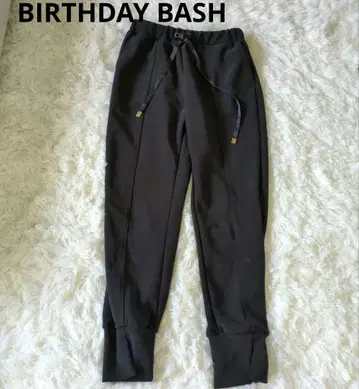 BIRTHDAY BASH 벌스데이 바쉬 슬림 레그 팬츠 보니 팬츠 블랙