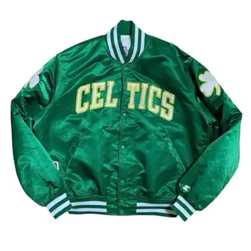 80s STARTER 보스턴 셀틱스 새틴 바시티 자켓