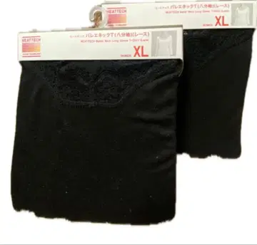 유니클로 히트텍 레이스 발레넥 XL 2장 세트