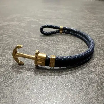 PAUL HEWITT 네이비 가죽 팔찌