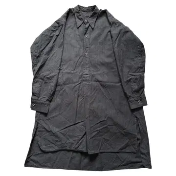 Euro Vintage 스트라이프 그랑파 셔츠 풀오버 롱 셔츠