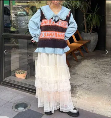 [ HELLO.SANFRANCISCO ] 컬러 블록 튤 캉캉 스커트