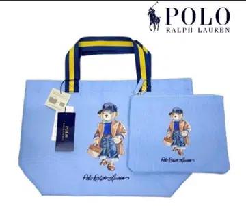 랄프 로렌 폴로베어 파우치 포함 토트백 에코백 스카이블루