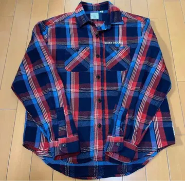 일본제 Boat House 체크 무늬 두꺼운 원단 셔츠