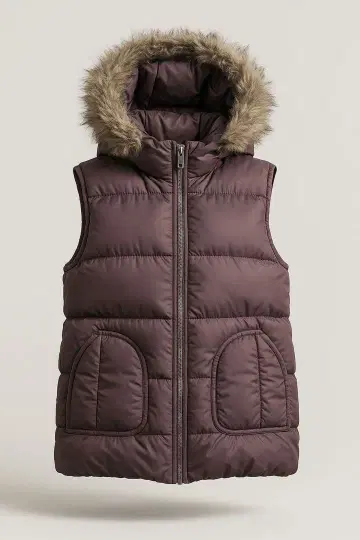 퍼 다운 베스트 y2k 스케이터