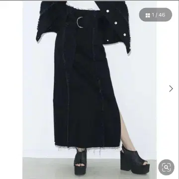 EMODA 롱 스커트 블랙 M 사이즈