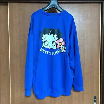 최종 가격 인하 새상품 베티 붑 베티짱 빅 맨투맨 파랑 4L