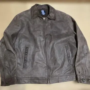 90s chaps 브라운 가죽 자켓