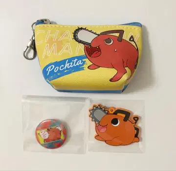 체인소 맨 포치타 파우치 이어폰 파우치 러버 키링 캔뱃지