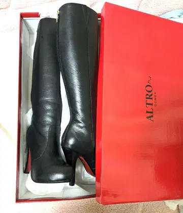 코멕스 알트로 블랙 가죽 롱 부츠 COMEX ALTRO