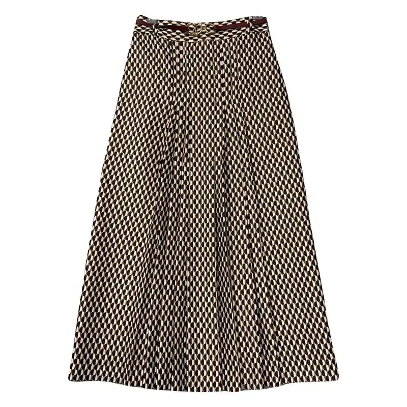Zara Stripe Brown Long Skirt XS