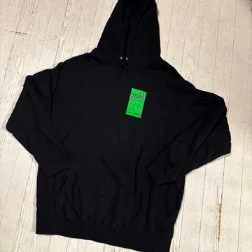 엑스걸 블랙 후드티 그린 프린트