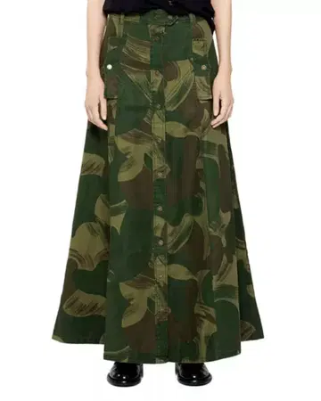 Zadig&Voltaire 카모플라주 롱 스커트