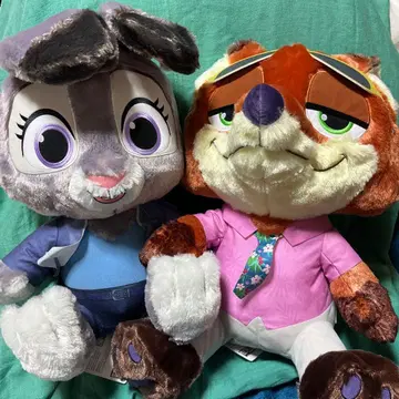 주토피아 2 슈퍼 라지 봉제 인형 주디 닉 세트