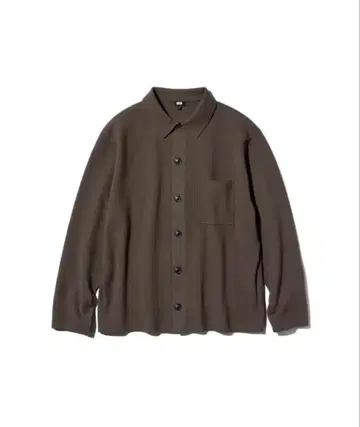 [ 단종 모델 ] 유니클로 밀라노립 셔츠 가디건 다크 브라운