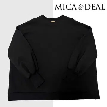 MICA&DEAL 블랙 풀오버 맨투맨 운모 MICA&DEAL 블랙