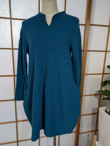 크레센트 / 청록색 긴팔 튜닉