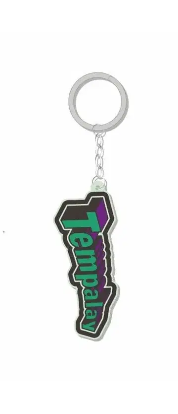 Tempalay 로고 고무 키체인 블랙