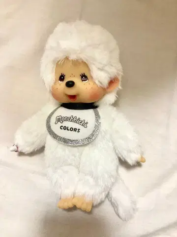 몬치치 봉제 인형 키링 화이트