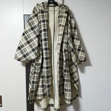 새상품급 노아이디 코튼 트윌 판초 코트