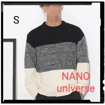 NANO universe [ 새상품급 ] 그라데이션 와이드 보더 니트