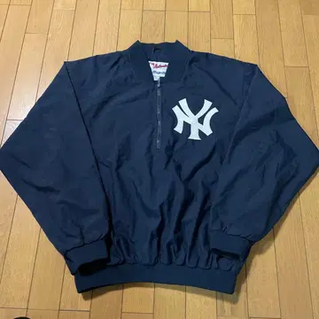 구제 의류 90s majestic NY 양키스 하프 지퍼 나일론 자켓