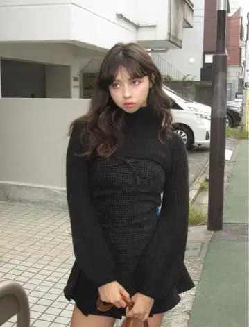 andmary 트위기 트위드 미니 드레스